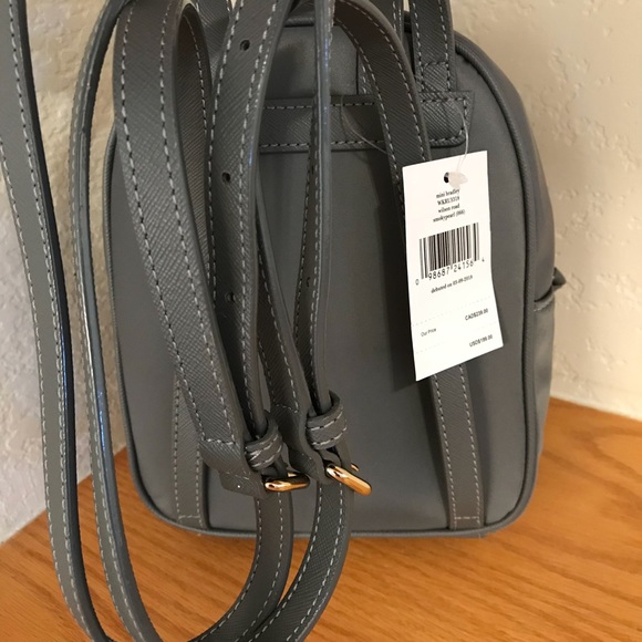 Kate spade mini Bradley Wilson backpack grey bag - Picture 5 of 8